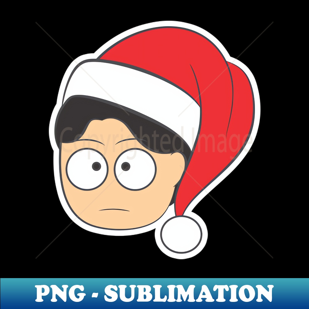Guy with Christmas Hat - Unique Sublimation PNG Download