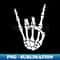 Halloween Skeleton Hand Horns Rock n Roll Music Lover - Exclusive PNG Sublimation Download