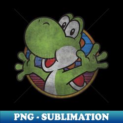 super mario yoshi color fade circle logo - signature sublimation png file