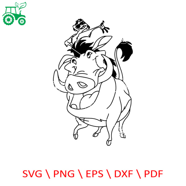Timon and Pumbaa SVG (The Lion King) Digital Files, The Lion | Inspire ...