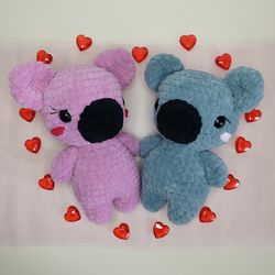 Pink chubby koala plushies - stuffed animal toy