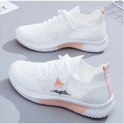 New Spring and Summer Women's Fly-Knit Sneakers Fashionable All-Match Running Shoes