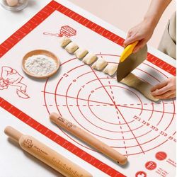 New Silicone Baking Mat Kneading Dough Mat Pizza Cake Sheet Liner Kitchen Cooking Grill Gadgets Bakeware Table Mats Past