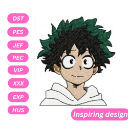 cute anime boy embroidery design, digital files, instant download