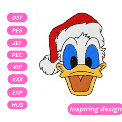 christmas duck embroidery design, machine embroidery design, instant download
