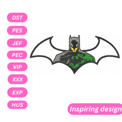batman winds embroidery design, machine embroidery design, anime embroidery design