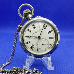 Henry Moser & Cie Antique Pocket Watch. Swiss Vintage Classic Watch