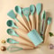 Buy Wooden Handle Silicone Kitchen Utensils Set