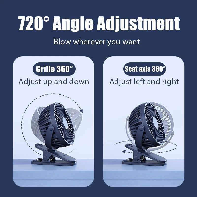 Powerful Mini Fan with Clip