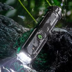 rechargeable tactical led flashlight with telescopic zoom