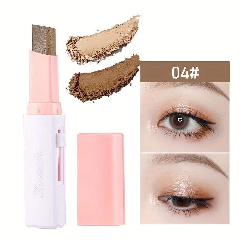 2-in-1 Pearly Highlighter & Eyeshadow Stick, Waterproof, Long-Lasting Glitter Makeup for Eyes