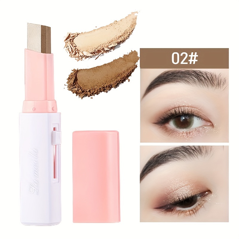 2-in-1 Pearly Highlighter & Eyeshadow Stick, Waterproof, Long-Lasting Glitter Makeup for Eyes