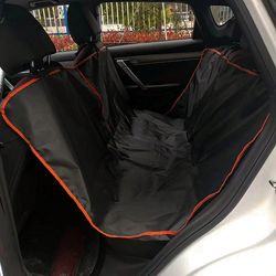 durable oxford cloth dog car seat cover for back seat, scratchproof hammock for cars, suvs & trucks