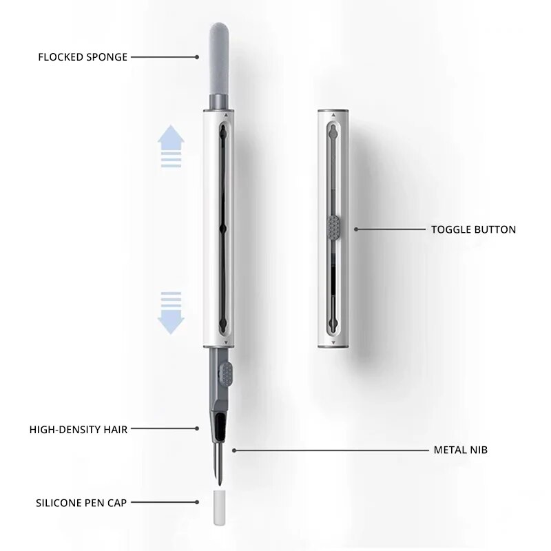 Bluetooth Earphone Cleaning Pen Multifunctional Brush Cleaner for Earbuds Charging Cases and Mo