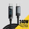 240W USBC to USBC Cable 2M PD 31 Fast Charging Cord for MacBook Pro Samsung Xiaomi