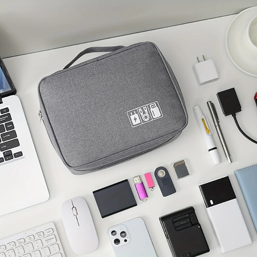 Large Capacity MultiFunction Digital Storage Bag for Travel Convenient Data Line Organizer