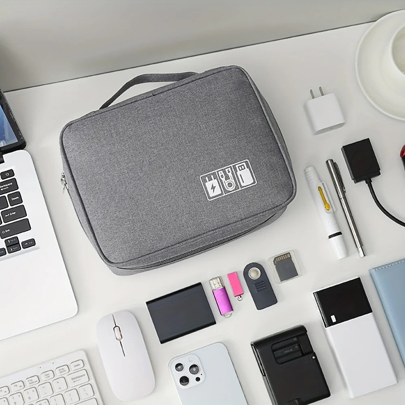 Large Capacity MultiFunction Digital Storage Bag for Travel Convenient Data Line Organizer
