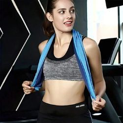 breathable cooling towel, chilly sports & yoga towel with portable storage for indoor & outdoor use