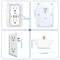 Universal Plug Power Strip 6 AC Outlets 4 USB Ports 2 TypeC Wall Socket with Network Filter R
