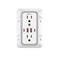 Universal Plug Power Strip 6 AC Outlets 4 USB Ports 2 TypeC Wall Socket with Network Filter R