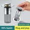 Stainless Steel Press Type Sink Drain Stopper Washbasin Leak Plug Bouncing Core Odor Proof Universa 0