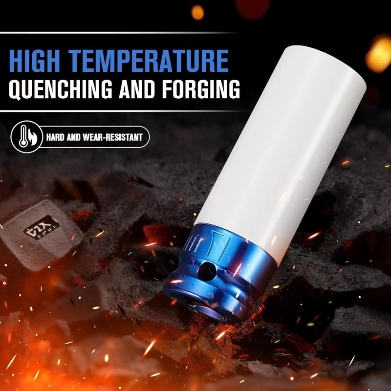 Drive Wheel Protector Impact Socket Set Thin Wall Deep Sockets With Durable Plastic Sleeves 3