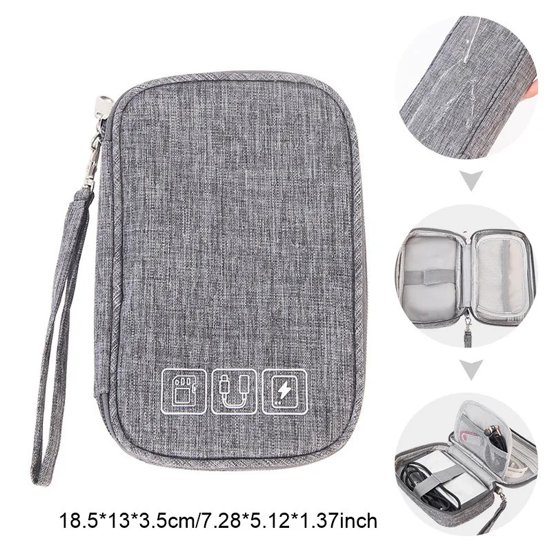 Travel Electronic Organizer Pouch Wholesale USB Cable Storage Bag For Digital Chargers  Wires 9