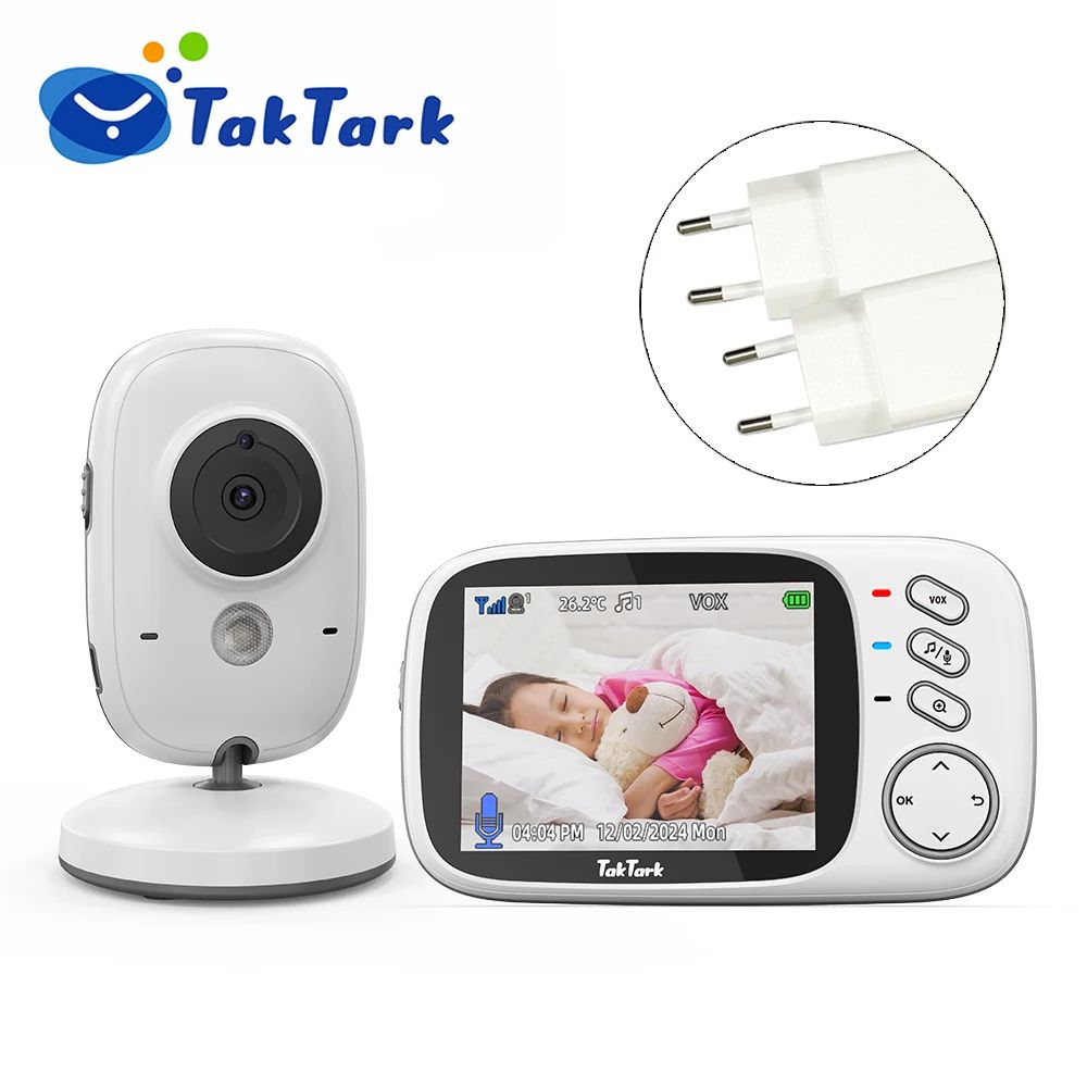 Wireless Video Baby Monitor With Night Vision TwoWay Audio Lullabies  Temperature Monitoring Secure 1