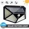 Solar Powered 100LED Motion Sensor Wall Lamp, Waterproof Outdoor Light for Garden, Street, and Railing Decor
