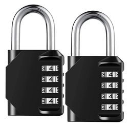 waterproof combination lock, 4-digit resettable heavy duty padlock for outdoor use