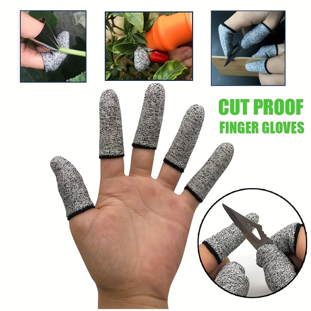 High Performance 10Pcs AntiCutting Finger Gloves Level 5 Protection For Kitchen  Outdoor Tasks 2