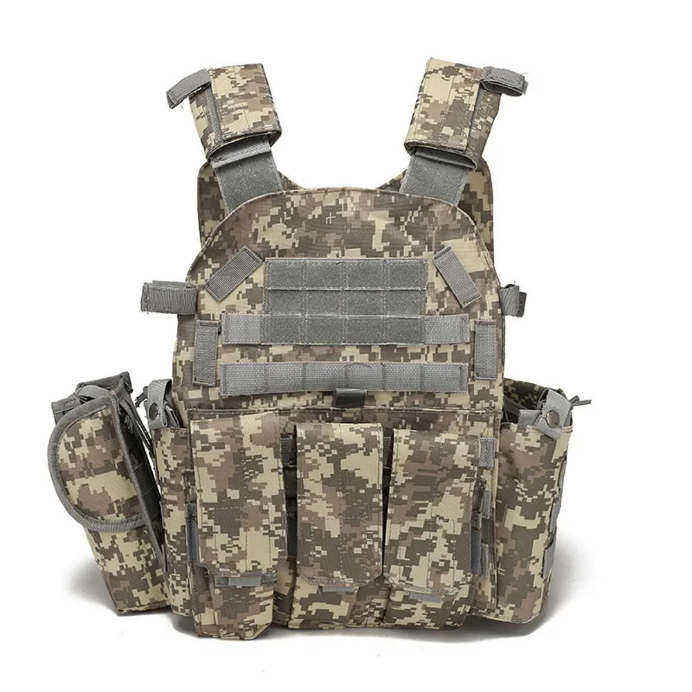 6094 Military Tactical Vest Combat Body Armor Plate Carrier With Molle Pouches 6
