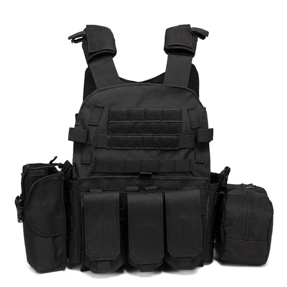 6094 Military Tactical Vest Combat Body Armor Plate Carrier With Molle Pouches 9