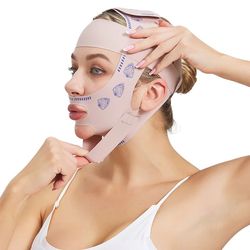chin cheek slimming bandage v shaper – v line lifting mask for face slimming, anti-wrinkle strap, double chin reducer, s