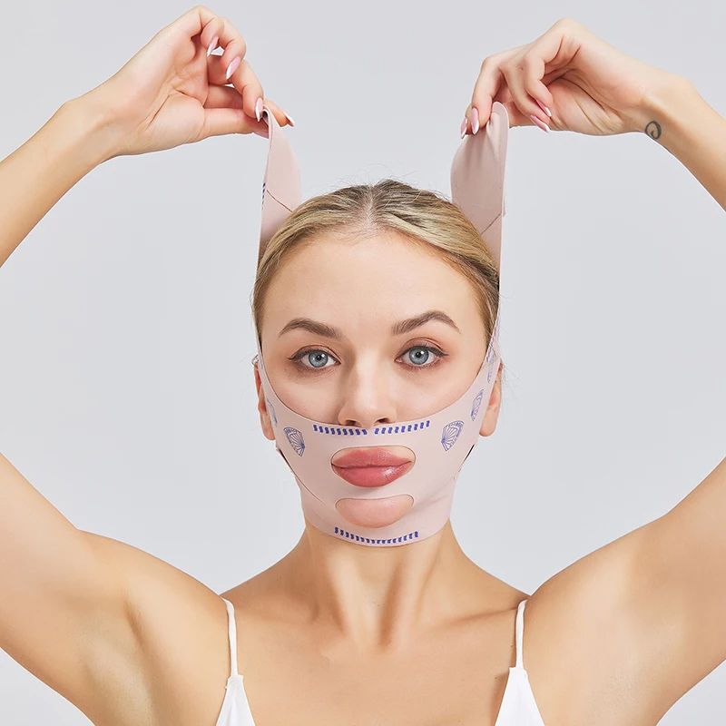 Chin Cheek Slimming Bandage V Shaper  V Line Lifting Mask For Face Slimming AntiWrinkle Strap Doubl 2