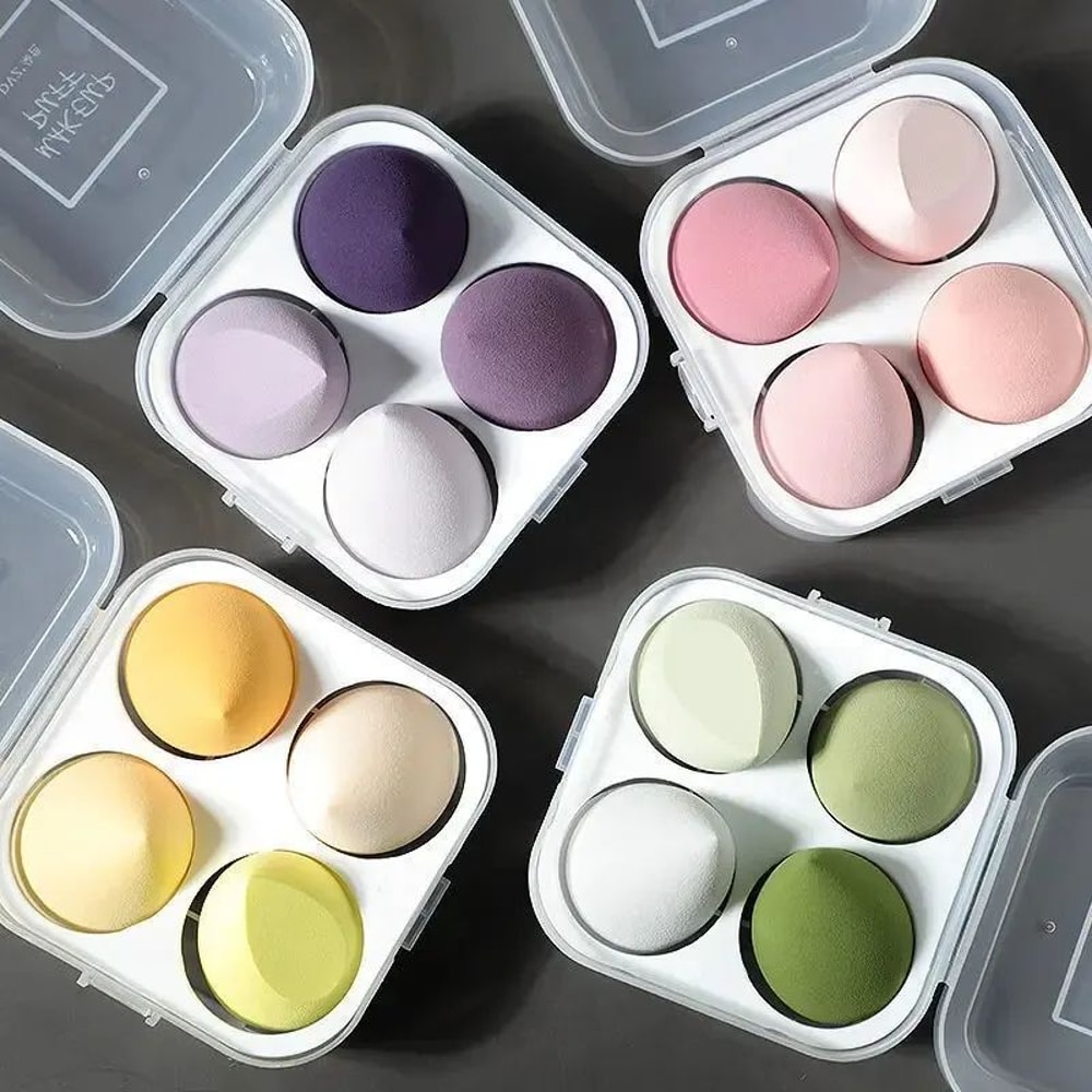 Color Mixing Beauty Egg Makeup Sponge Set LatexFree Foundation Blending Sponges For Liquid Cream 0