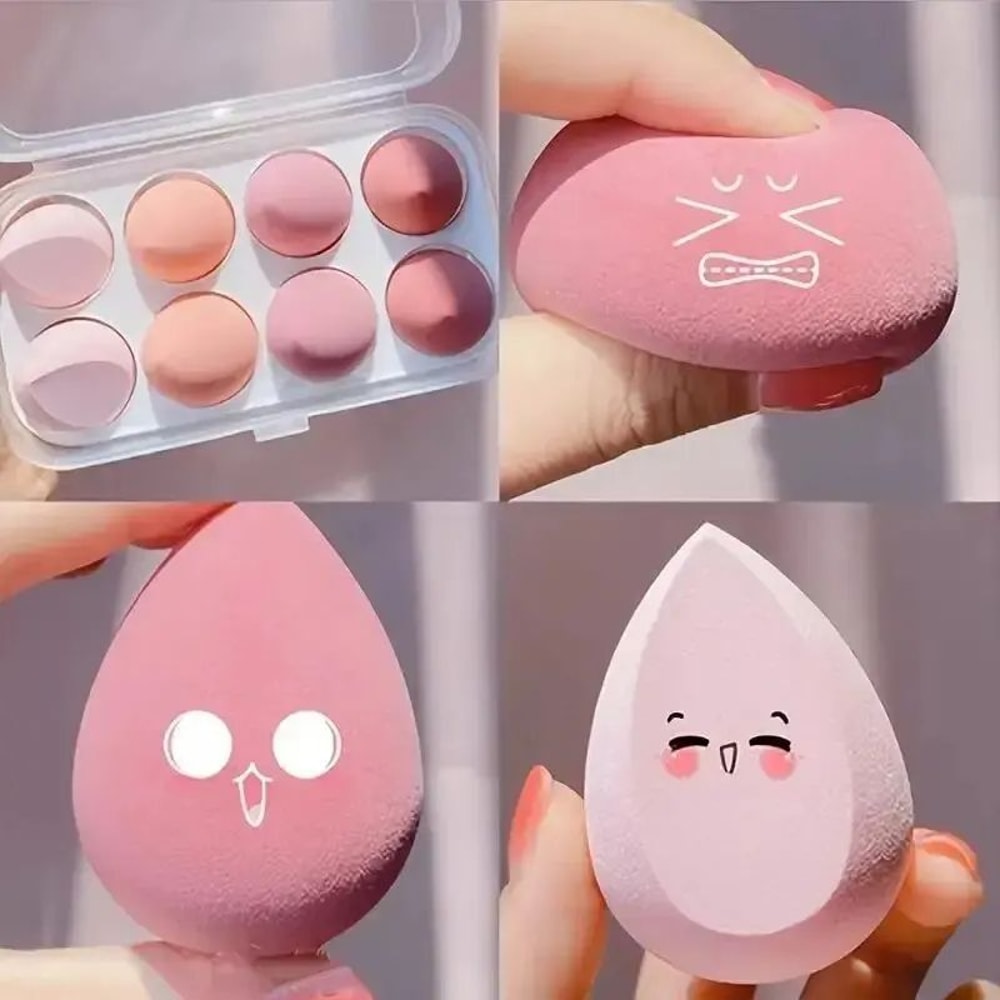 Color Mixing Beauty Egg Makeup Sponge Set LatexFree Foundation Blending Sponges For Liquid Cream 1