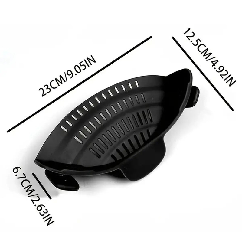 Adjustable ClipOn Pot Strainer  1pc Silicone Kitchen Strainer For Pots Pans  Bowls  HandsFree Food  1