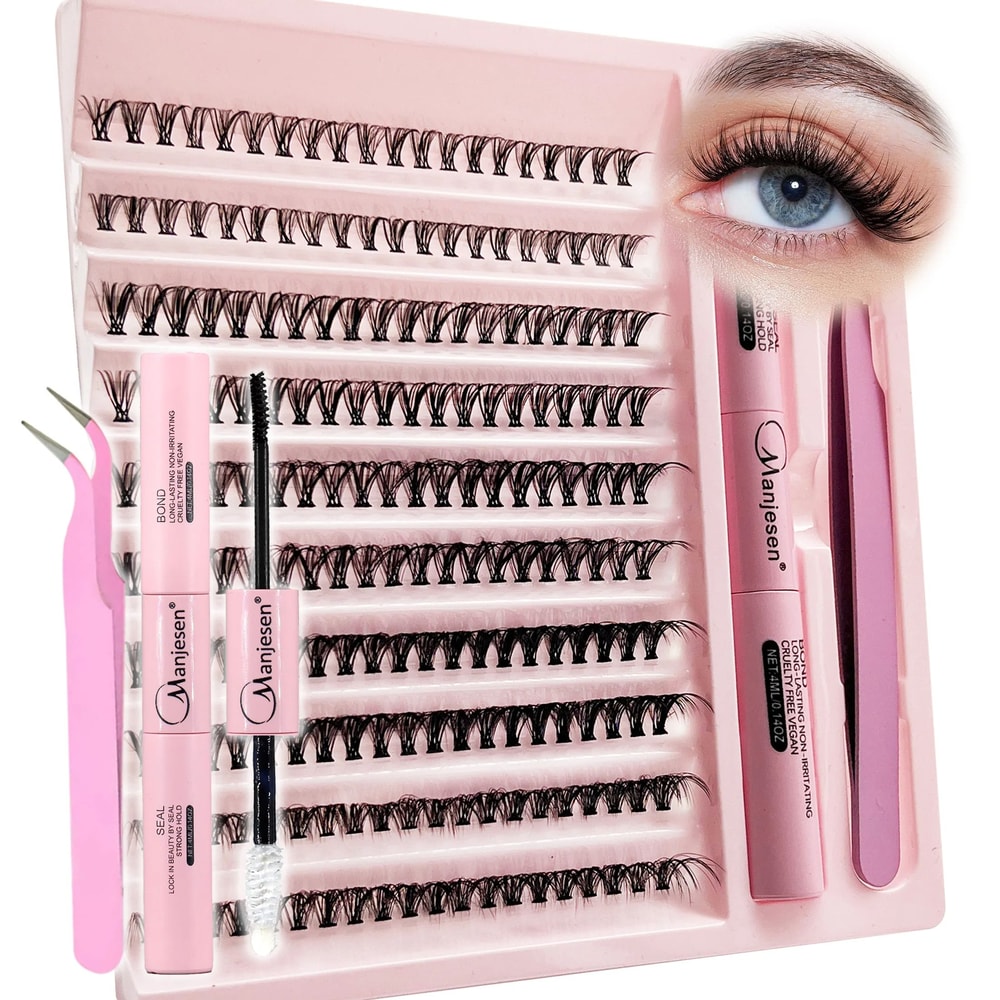 Lash Extension Kit Cluster Eyelashes With Bond And Seal Complete Home Eyelash Extension Set With Ap 0