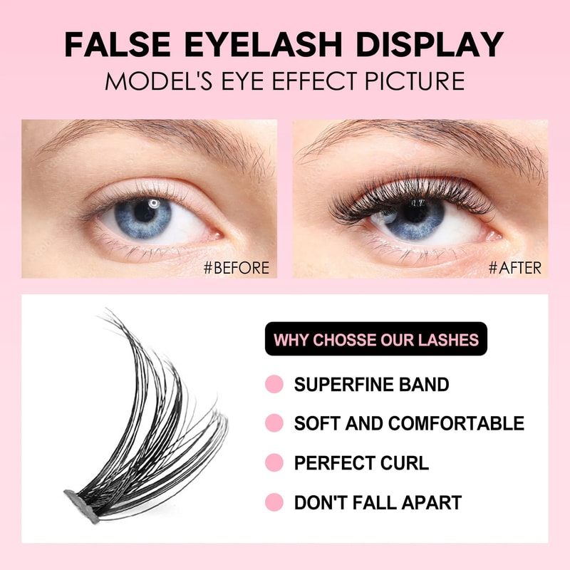 Lash Extension Kit Cluster Eyelashes With Bond And Seal Complete Home Eyelash Extension Set With Ap 2