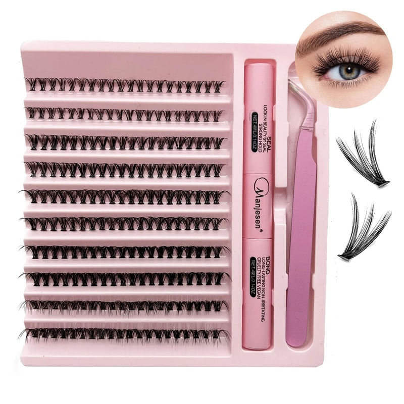 Lash Extension Kit Cluster Eyelashes With Bond And Seal Complete Home Eyelash Extension Set With Ap 4