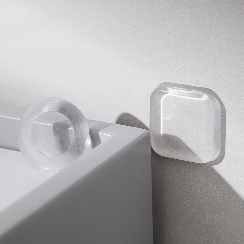 Silicone Door Stopper Stickers Transparent Adhesive Handle Bumpers  AntiShock Protect Pads 3