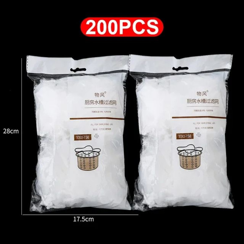 Disposable Kitchen Sink Filter Mesh Bags AntiBlocking Sewer Drain Strainer Net For Food Waste  Hair 6