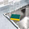Foldable Triangle Dish Drying Rack Stainless Steel Over Sink Kitchen Organizer  Sponge Holder 1