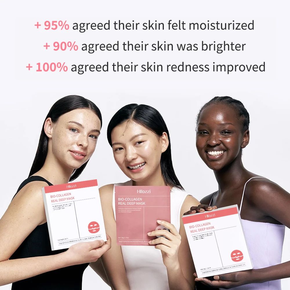 Collagen Sleeping Mask Set Hydrating Moisturizing  Whitening For Smooth Translucent Tender Skin 4