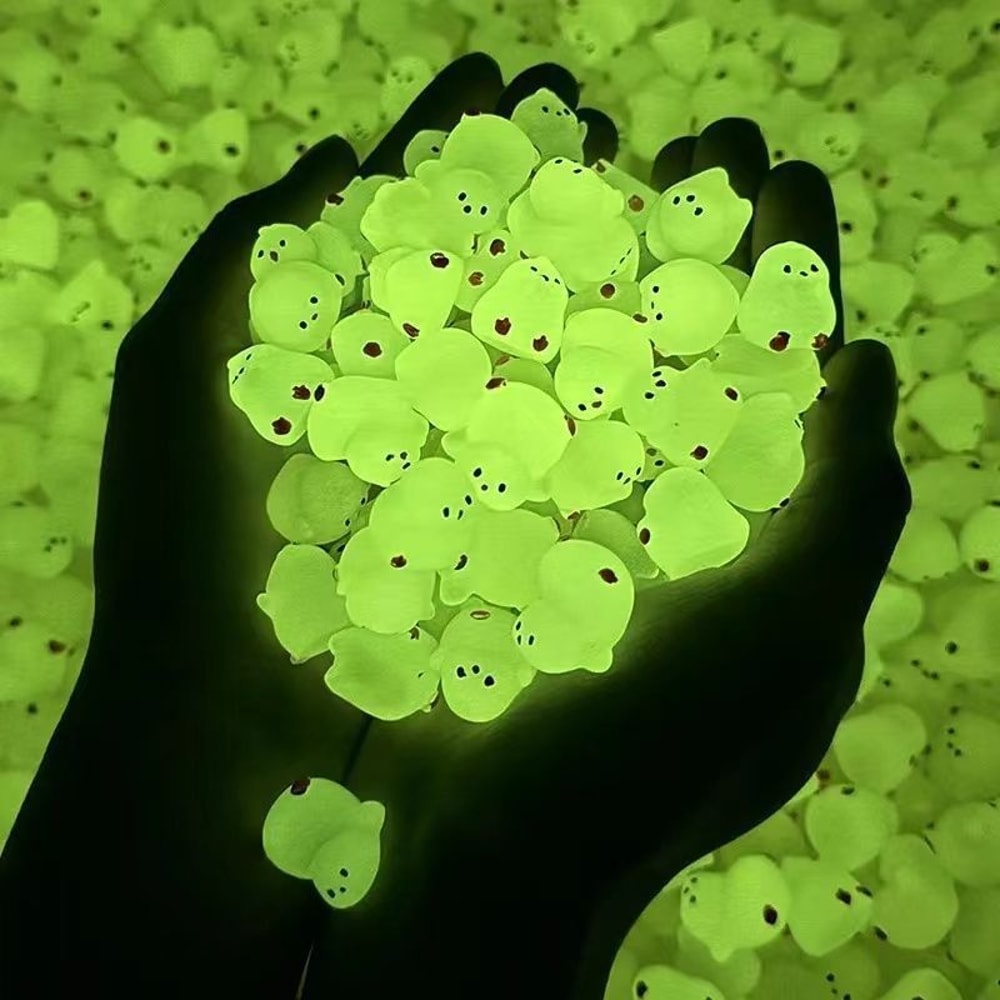 Mini Fluorescent Chicken Moss Toy GlowintheDark Miniature Chick Figurines For Fairy Garden Home De 0