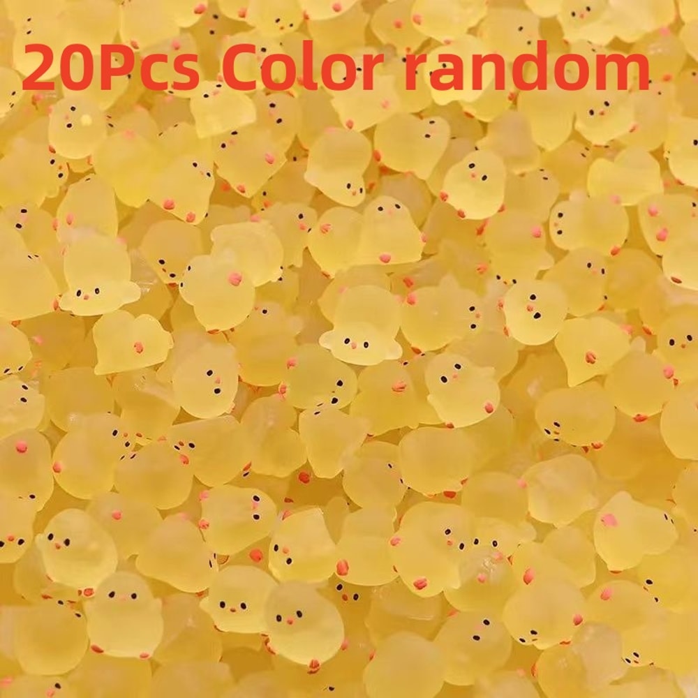 Mini Fluorescent Chicken Moss Toy GlowintheDark Miniature Chick Figurines For Fairy Garden Home De 7