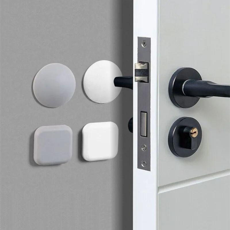 Self Adhesive Door Stopper Silicone Handle Bumpers Mute AntiShock Wall Protection Pad Ideal For Hom 4