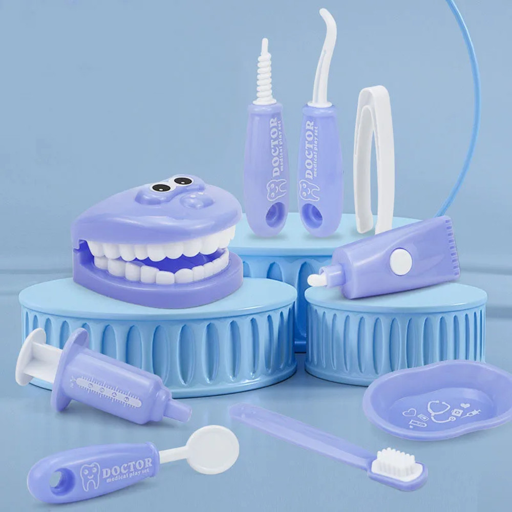 Montessori Doctor Role Play Set Educational Brushing Teeth Toy For Kids Early Learning 0