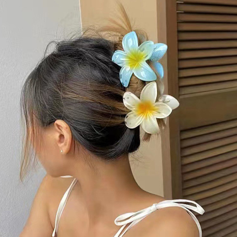 Large Boho Flower Hair Claw Clips For Women Stylish Hairpins  Barrettes For Beach  Everyday Wear 3